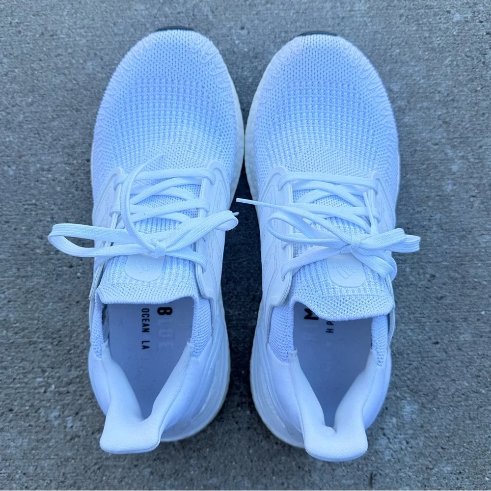 adidas Ultraboost Running Shoes White with Black Outsole